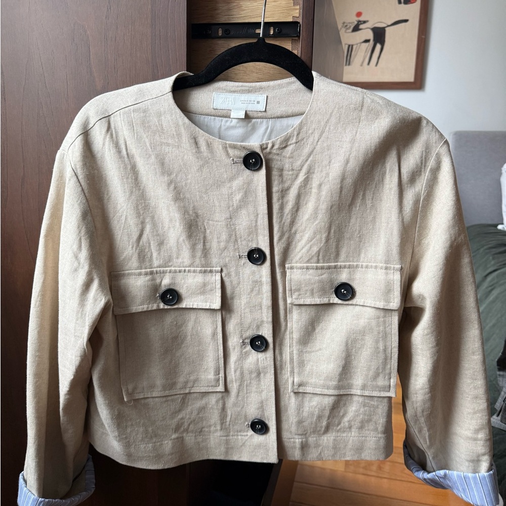 Zara Linen Jacket - Picture 2 of 3